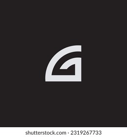 G logo abstract, Modern, Simple logo of initial G Brand. Suitable for any general business logo, in black and white.