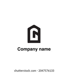G logo black color typographic logo