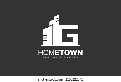G logo building for branding company. construction template vector illustration for your brand.