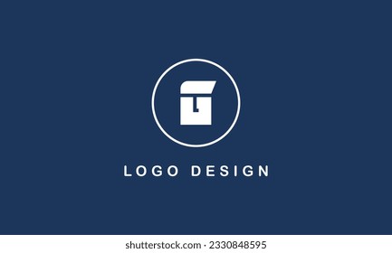 G logo design with circle blue background template. simple logo concept with white logo color.