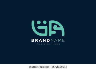 G and A logo design. GA abstract Letters Logo Monogram. This logo design is the process of creating a visual symbol that represents a brand, company, or individual.