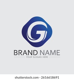 G logo design and G icon stock image graphic icon identity