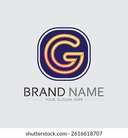 G logo design and G icon stock image graphic icon identity