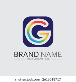 G logo design and G icon stock image graphic icon identity