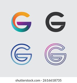 G logo design and G icon stock image graphic icon identity