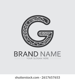 G logo design and G icon stock image graphic icon identity