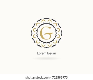 G logo design. Luxury letter g monogram. hotel and boutique vector logo.