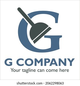 G logo design on Cleaning  Maintenance theme