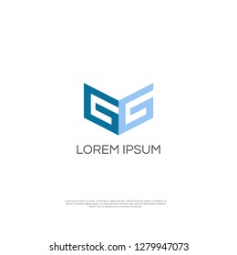 G G logo design template. creative sign. Universal vector icon. - Vector