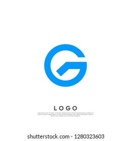g logo design template. creative sign. Universal vector icon. - Vector