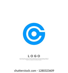 g logo design template. creative sign. Universal vector icon. - Vector
