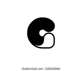 G logo design vector art black sign and background