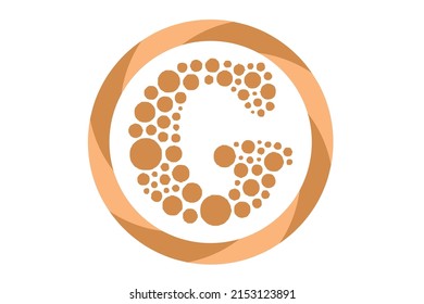 G Logo Design Vector Icon Symbol Template. Dots Logo