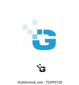 G logo digital flat vector template 