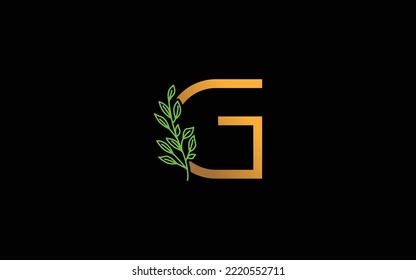 G Logo Blumenvektor für Identitätsfirma. Initialbuchstaben Naturvorlage Vektorgrafik für Ihre Marke.