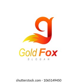 G Logo With Fox Tail, Creative Logo Template Ready For Use