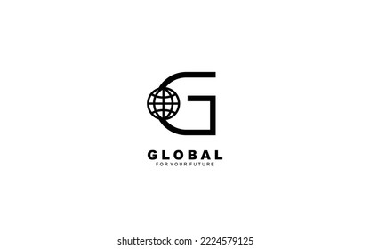 G logo GLOBE for identity. NETWORK template vector illustration for your brand.