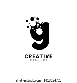G logo. Initial letter G with dots effect for company and business.