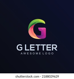 G Logo Letter initial colorful gradient