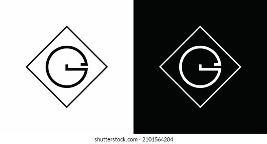 G LOGO LETTER WHITE BLACK DESIGN