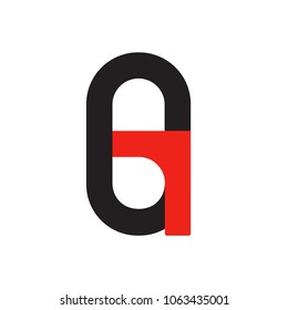 G g Logo logotype - English font upper case letter - latin modern bold font alphabet, upper case letters and numbers. Vector, two colors - red and black