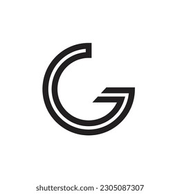 g logo modern letter tehnology label vector electric