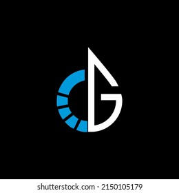G logo monogram isolated on circle element design template