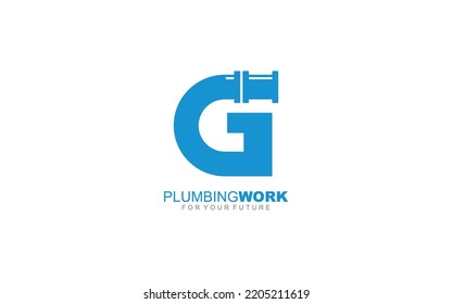 G logo plumbing for identity. letter template vector illustration for your brand.