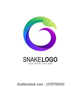 G logo, Snake logo with letter g logo vector, colorful icon