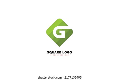 Plaza del logo G para identidad. ilustración vectorial de plantilla de letra para su marca.