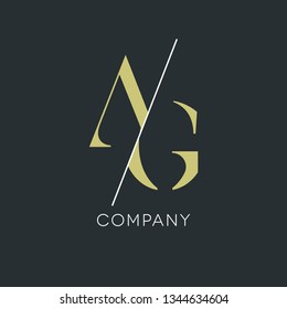 A G logo template. Company logo. Typography. Monograms