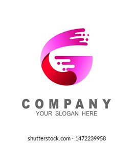  G logo template, delivery express logo template