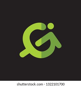 G logo template, with elegant circles.