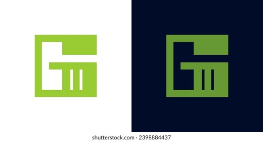 g logo con lata de basura