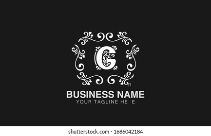 g  logo Unique Minimal Style golden and black colour initial based logo design vector illustrator