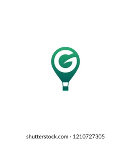 G logo vector with air balloon shape for brand or identity