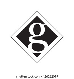 G Logo.. Vector Graphic Business Branding Letter Element Illustration. Cube Negative Space Design. White Background