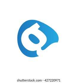 G Logo. Vector Graphic Business Branding Letter Element Illustration. Blue Negative Space Design. White Background