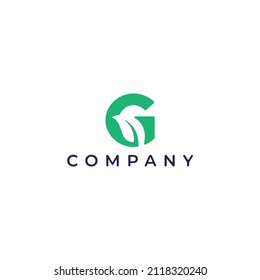 Icono vectorial del logotipo G diseño moderno. imagen de icono vectorial del logotipo de la hoja diseño moderno. G logo vectorial de la hoja Ilustración Icono de diseño moderno.