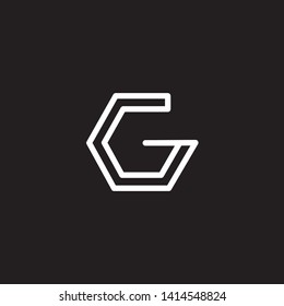 G logo vector illustration. Black background