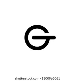 G logo vector minimalist design cor company icon letter symbol black and white colors.