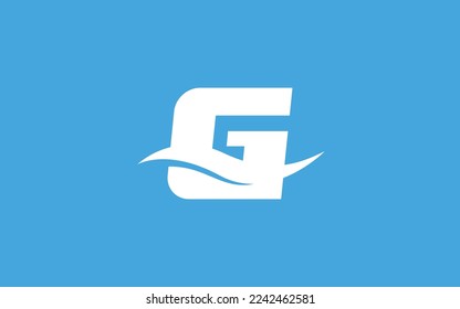G Logo with wave letter concept for template 