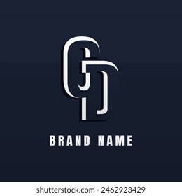 g and logo in white and blue