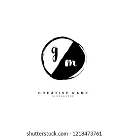 G M GM Initial logo template vector