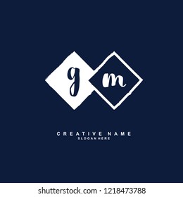 G M GM Initial logo template vector