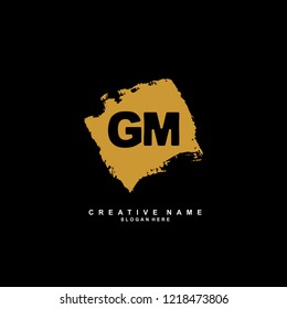 G M GM Initial logo template vector