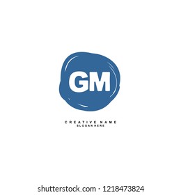 G M GM Initial logo template vector
