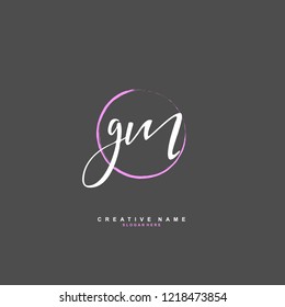 G M GM Initial logo template vector