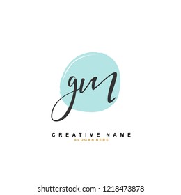 G M GM Initial logo template vector