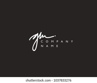 G M Initial handwriting logo